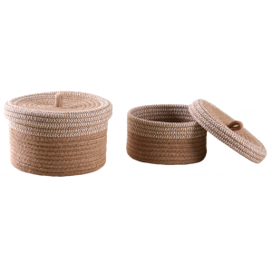 Photo VBT311S : Natural and white jute boxes