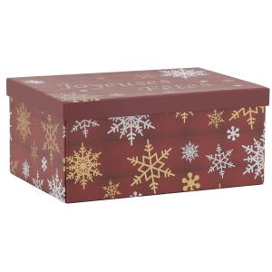 Photo VBT3430 : Boite de Noël rectangulaire rouge