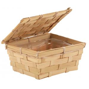 Set de 3 malles de rangement carrées en bois et métal - RETIF