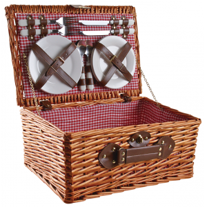 Photo VPI1370C : Picnic basket in honey stained willow