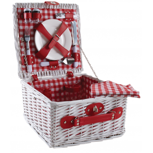 Photo VPI1380C : Mini picnic basket in white willow 2 persons