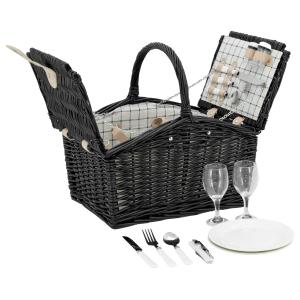 Photo VPI1440C : Insulated picnic basket made from black wicker