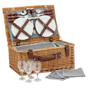 Photo VPI1460C : Insulated picnic basket made from wicker