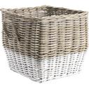 Photo JCP339S : Cache-pot en poelet gris et blanc