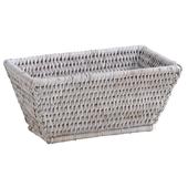 Photo CBA2470 : White painted rattan banneton