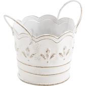 Photo CCF1730 : Old white metal basket