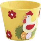 Photo CCF1860 : Felt basket with hen