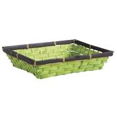 Photo CCO8310 : Rectangular green bamboo basket