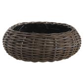 Photo CCO836SP : Round grey pulut rattan baskets