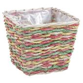 Photo CCO8490P : Square stained maize basket