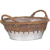 Photo CDA1301P : Willow and zinc basket
