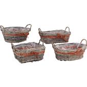 Photo CDA459SP : Split willow and wood baskets