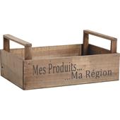 Photo CDA4870 : Wood basket with printing Mes Produits Ma Région
