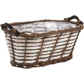 Photo CDA5050P : Unpeeled willow and lacquered wood basket