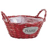 Photo CDA5511P : Red and silver split willow basket
