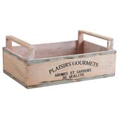 Photo CDA5740 : Stained wood basket Plaisirs Gourmets