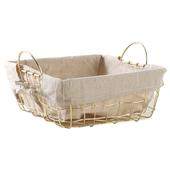 Photo CDA5810J : Square gold color metal basket