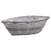 Photo CFL1640P : Boat-shaped willow basket