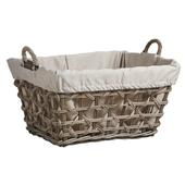 Photo CLI1840C : Grey pulut rattan clothes basket