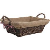 Photo CMA3610J : Rectangular unpeeled willow basket