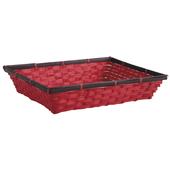 Photo CMA4200 : Rectangular red bamboo basket