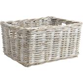 Photo CRA4134 : White washed pulut rattan storage basket
