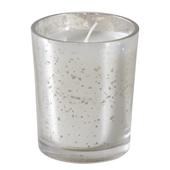 Photo DBO2820V : Silver colored glass votive vanilla candle  