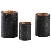 Photo DBO283S : Candle holders with gold inside