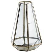 Photo DBO2990V : Brass and glass candle holder