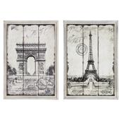 Photo DCA211S : Pictures of Paris on wood