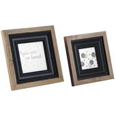 Photo DCA242SV : Square glass and wooden photo frames