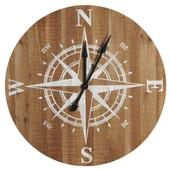 Photo DHL1580 : Horloge boussole en bois