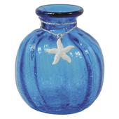 Photo DVA1500V : Blue crackle glass bottle