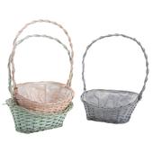 Photo FCO5370P : Stained willow and wood basket