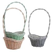 Photo FCO5380P : Stained willow and wood basket