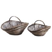 Photo FCO550SP : Unpeeled willow and wooden baskets