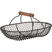 Photo FME1030 : Rusty finish wire basket with handle
