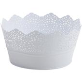 Photo GCO2673 : White lacquered metal basket