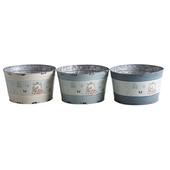 Photo GCO3400 : Galvanized metal round basket