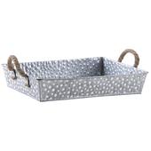 Photo GCO3520 : Rectangular metal  tray with 2 handles