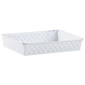 Photo GCO3530 : Rectangular white lacquered metal basket