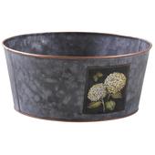 Photo GCO3710 : Round metal basket Hortensia