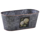 Photo GCO3720 : Oval metal basket Hortensia