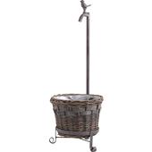 Photo JCP3520P : Natural willow basket with metal stand