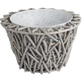 Photo JVA128S : Grey willow and zinc pot cover