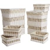 Photo KLI262SJ : 2 willow laundry baskets + 4 willow baskets