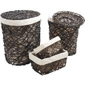 Photo KLI271SC : 2 split willow laundry baskets + 2 baskets