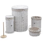 Photo KLI320SC : Split willow laundry basket + 3 baskets