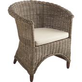 Photo MFA2190C : Fauteuil en poelet gris