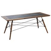 Photo MTB1330 : Solid suar wood and metal coffee table Alice